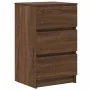 Mesilla de noche con 3 cajones roble marrón 39x35x65 cm de , Mesitas de noche - Ref: Foro24-861349, Precio: 60,33 €, Descuent...