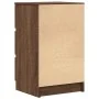 Mesilla de noche con 3 cajones roble marrón 39x35x65 cm de , Mesitas de noche - Ref: Foro24-861349, Precio: 60,33 €, Descuent...