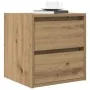 Mesitas de noche de pared 2 uds roble artisan 38x34x40 cm by , Nightstands - Ref: Foro24-861264, Price: 84,49 €, Discount: %
