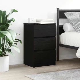 Mesillas de noche con 3 cajones 2 uds. Negro 39x35x65 cm by , Nightstands - Ref: Foro24-861340, Price: 113,56 €, Discount: %