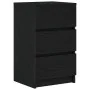 Mesillas de noche con 3 cajones 2 uds. Negro 39x35x65 cm de , Mesitas de noche - Ref: Foro24-861340, Precio: 113,56 €, Descue...
