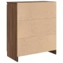 Aparador con cajón roble marrón 71x35x84 cm madera ingeniería de , Aparadores - Ref: Foro24-861595, Precio: 88,41 €, Descuent...