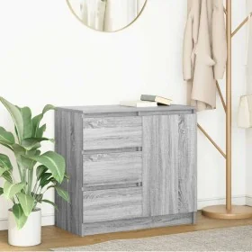 Aparador con cajón gris Sonoma 71x35x65 cm madera de ingeniería by , Sideboards - Ref: Foro24-861576, Price: 83,27 €, Discoun...
