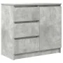Aparador con cajón gris hormigón 71x35x65 cm madera ingeniería de , Aparadores - Ref: Foro24-861574, Precio: 80,91 €, Descuen...