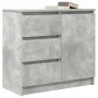 Aparador con cajón gris hormigón 71x35x65 cm madera ingeniería de , Aparadores - Ref: Foro24-861574, Precio: 80,91 €, Descuen...