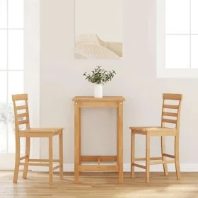 Taburetes de bar 2 uds madera maciza natural caucho de , Taburetes de cocina - Ref: Foro24-4102540, Precio: 130,35 €, Descuen...