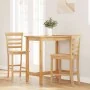 Taburetes de bar 2 uds madera maciza natural caucho de , Taburetes de cocina - Ref: Foro24-4102540, Precio: 130,35 €, Descuen...