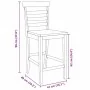 Taburetes de bar 2 uds madera maciza natural caucho de , Taburetes de cocina - Ref: Foro24-4102540, Precio: 130,35 €, Descuen...