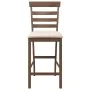 Taburetes de bar con cojines 2 uds madera maciza marrón caucho de , Taburetes de cocina - Ref: Foro24-4102537, Precio: 119,94...