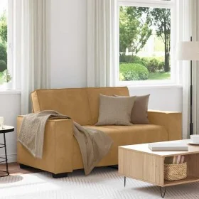 Sofá de 2 plazas terciopelo marrón 120 cm de , Sofás - Ref: Foro24-4105017, Precio: 204,85 €, Descuento: %