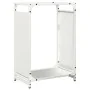 Leñero blanco 44x28x65 cm Acero laminado en frío de , Bolsas y soportes de leña - Ref: Foro24-864196, Precio: 51,87 €, Descue...