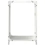Leñero blanco 44x28x65 cm Acero laminado en frío de , Bolsas y soportes de leña - Ref: Foro24-864196, Precio: 51,87 €, Descue...