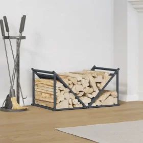 Leñero antracita 70x43x34,5 cm Acero laminado en frío de , Bolsas y soportes de leña - Ref: Foro24-864175, Precio: 58,18 €, D...