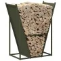 Leñero verde oliva 69,5x35x81 cm Acero laminado en frío de , Bolsas y soportes de leña - Ref: Foro24-864180, Precio: 68,22 €,...