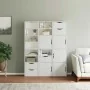 Armarios auxiliares 6 uds "ODDA" blanco 40x24x79 cm madera pino de , Aparadores - Ref: Foro24-3365355, Precio: 328,38 €, Desc...