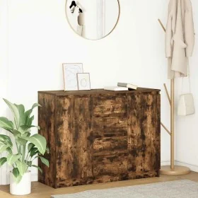 Aparador con cajones roble ahumado 100,5x35x76 cm by , Sideboards - Ref: Foro24-3328448, Price: 135,11 €, Discount: %
