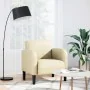 Sillón con reposabrazos color crema 54 cm cuero sintética de , Sillones - Ref: Foro24-4100530, Precio: 123,71 €, Descuento: %