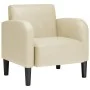 Sillón con reposabrazos color crema 54 cm cuero sintética de , Sillones - Ref: Foro24-4100530, Precio: 123,71 €, Descuento: %