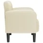Sillón con reposabrazos color crema 54 cm cuero sintética de , Sillones - Ref: Foro24-4100530, Precio: 123,71 €, Descuento: %
