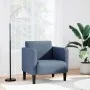 Sillón con reposabrazos azul 54 cm tejido de pana de , Sillones - Ref: Foro24-4100518, Precio: 132,50 €, Descuento: %