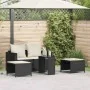 Set de muebles de jardín 5 pzas y cojines apilables negro by , Outdoor sofas - Ref: Foro24-4104163, Price: 256,82 €, Discount: %