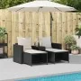 Set de muebles de jardín 5 pzas y cojines apilables negro by , Outdoor sofas - Ref: Foro24-4104163, Price: 256,82 €, Discount: %