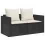 Set de muebles de jardín 5 pzas y cojines apilables negro by , Outdoor sofas - Ref: Foro24-4104163, Price: 256,82 €, Discount: %