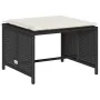 Set de muebles de jardín 5 pzas y cojines apilables negro by , Outdoor sofas - Ref: Foro24-4104163, Price: 256,82 €, Discount: %