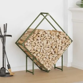 Leñero verde oliva 100x25x100 cm Acero laminado en frío de , Bolsas y soportes de leña - Ref: Foro24-864290, Precio: 36,71 €,...