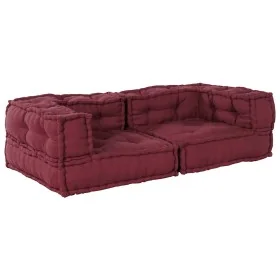 Puff modular de tela color granate 140x70x36 cm de , Cojines para sillas y sofás - Ref: Foro24-4019032, Precio: 173,10 €, Des...