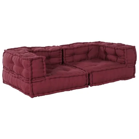 Puff modular de tela color granate 140x70x36 cm de , Cojines para sillas y sofás - Ref: Foro24-4019032, Precio: 173,10 €, Des...