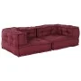 Puff modular de tela color granate 140x70x36 cm de , Cojines para sillas y sofás - Ref: Foro24-4019032, Precio: 173,10 €, Des...