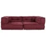Puff modular de tela color granate 140x70x36 cm de , Cojines para sillas y sofás - Ref: Foro24-4019032, Precio: 173,10 €, Des...
