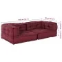 Puff modular de tela color granate 140x70x36 cm de , Cojines para sillas y sofás - Ref: Foro24-4019032, Precio: 173,10 €, Des...