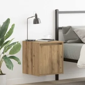 Mesita de noche de pared roble artisan 38x34x40 cm de , Mesitas de noche - Ref: Foro24-861245, Precio: 37,51 €, Descuento: %