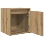 Mesita de noche de pared roble artisan 38x34x40 cm by , Nightstands - Ref: Foro24-861245, Price: 37,51 €, Discount: %