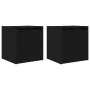 Mesillas de noche de pared 2 uds. Color negro 38x34x40 cm de , Mesitas de noche - Ref: Foro24-861232, Precio: 68,05 €, Descue...