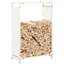 Leñero blanco 60x28x90 cm Acero laminado en frío de , Bolsas y soportes de leña - Ref: Foro24-864212, Precio: 61,07 €, Descue...