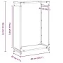 Leñero blanco 60x28x90 cm Acero laminado en frío de , Bolsas y soportes de leña - Ref: Foro24-864212, Precio: 61,07 €, Descue...