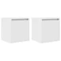 Mesillas de noche de pared 2 uds blanco 38x34x40 cm by , Nightstands - Ref: Foro24-861230, Price: 66,36 €, Discount: %