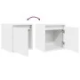 Mesillas de noche de pared 2 uds blanco 38x34x40 cm by , Nightstands - Ref: Foro24-861230, Price: 66,36 €, Discount: %