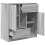 Aparador con cajones y puertas gris Sonoma 70,5x34x74,5 cm de , Aparadores - Ref: Foro24-861846, Precio: 101,51 €, Descuento: %