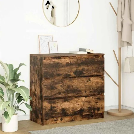 Aparador roble ahumado 80x35x76 cm madera de ingeniería de , Aparadores - Ref: Foro24-861737, Precio: 93,96 €, Descuento: %