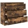 Aparador roble ahumado 80x35x76 cm madera de ingeniería de , Aparadores - Ref: Foro24-861737, Precio: 93,96 €, Descuento: %