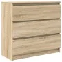 Aparador de roble Sonoma 80x35x76 cm de madera de ingeniería de , Aparadores - Ref: Foro24-861735, Precio: 96,57 €, Descuento: %