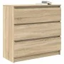 Aparador de roble Sonoma 80x35x76 cm de madera de ingeniería de , Aparadores - Ref: Foro24-861735, Precio: 96,57 €, Descuento: %