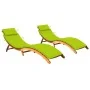 Tumbonas 2 unidades con cojines madera maciza de acacia by , Loungers - Ref: Foro24-3077372, Price: 347,79 €, Discount: %