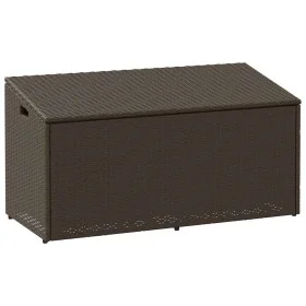 Caja de almacenaje jardín ratán sintético marrón 110x50x58 cm de , Cajas de almacenaje para exteriores - Ref: Foro24-4104070,...