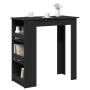 Mesa bar con estante almacenaje roble negro 102x50x103,5 cm de , Mesas de cocina y de comedor - Ref: Foro24-862079, Precio: 9...