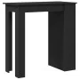Mesa bar con estante almacenaje roble negro 102x50x103,5 cm de , Mesas de cocina y de comedor - Ref: Foro24-862079, Precio: 9...